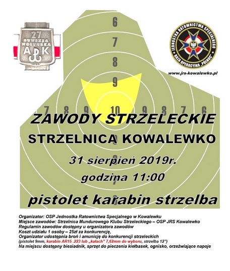 Zawody Strzeleckie w Kowalewku – 31 sierpień