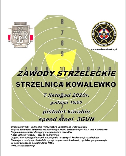 Zawody Strzeleckie w Kowalewku – 7 listopad 2020r.